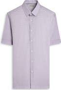 Bugatchi Vero Shaped Fit Floral Short Sleeve Button-Up Shirt