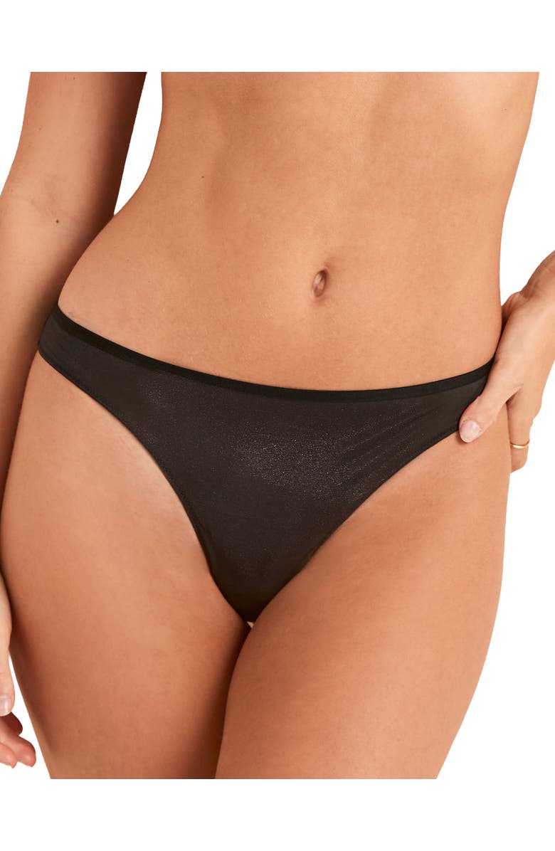 Adore Me Hariette Thong Panties, Main, color, Black