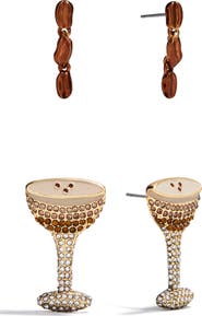 BaubleBar Looking Brewtiful Set of 2 Drop Earrings