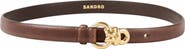 SANDRO Slim leather belt