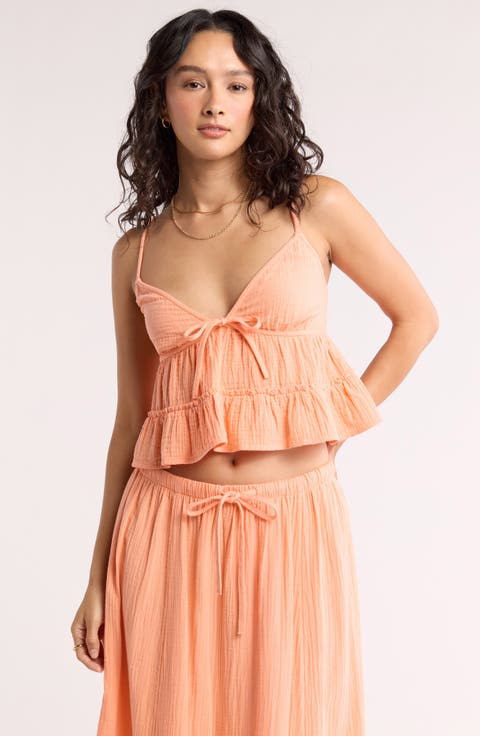 Front Tie Gauze Cami