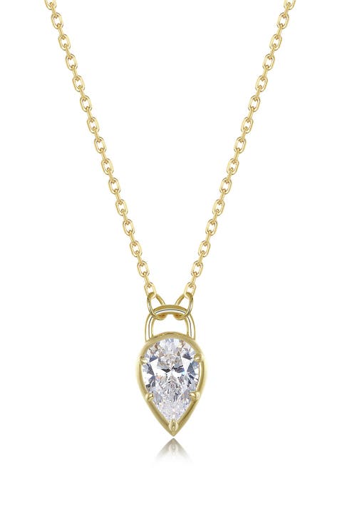 Pear Lock Pendant Necklace