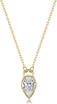 Lafonn Pear Lock Pendant Necklace