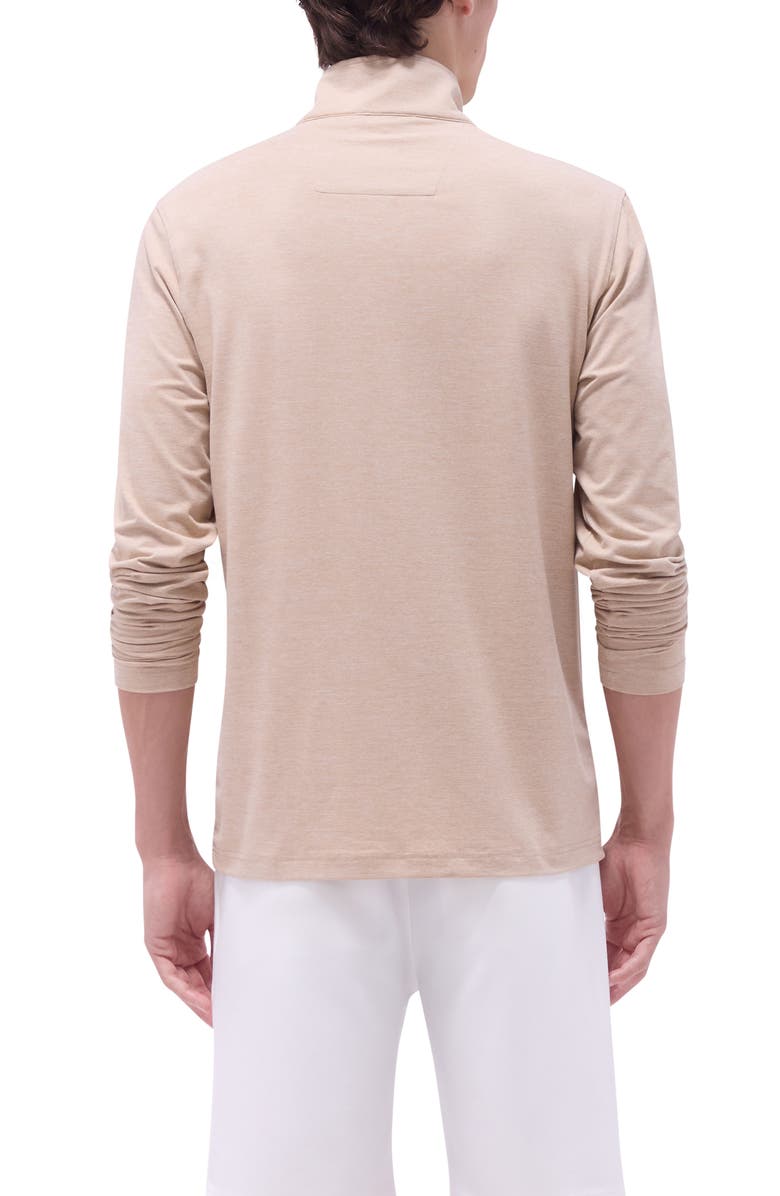 Bugatchi Quarter Zip Performance Pullover, Alternate, color, Sand