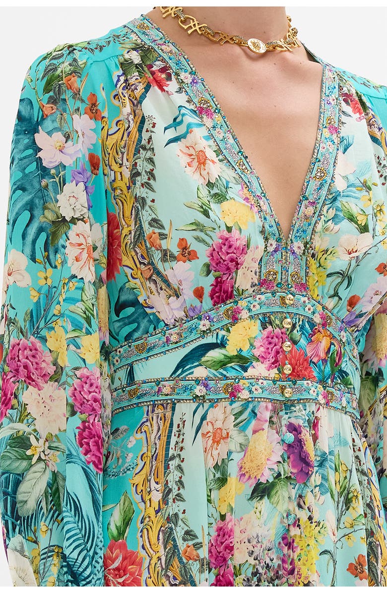 Camilla Button Dress With Shaped Waistband Gardens Of Queluz, Alternate, color, 