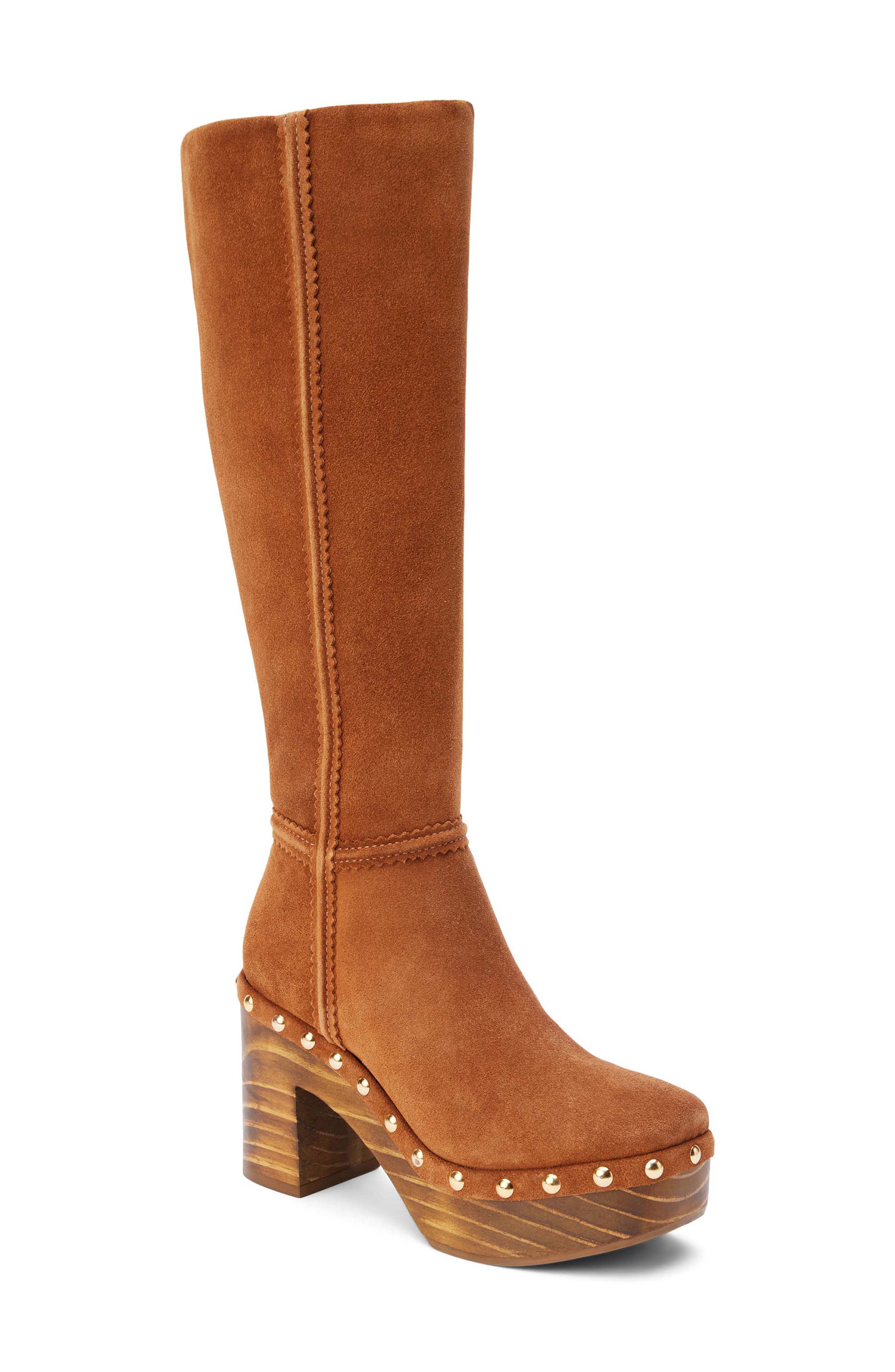 Matisse Daniela Studded Knee High Platform Boot, Main, color, 