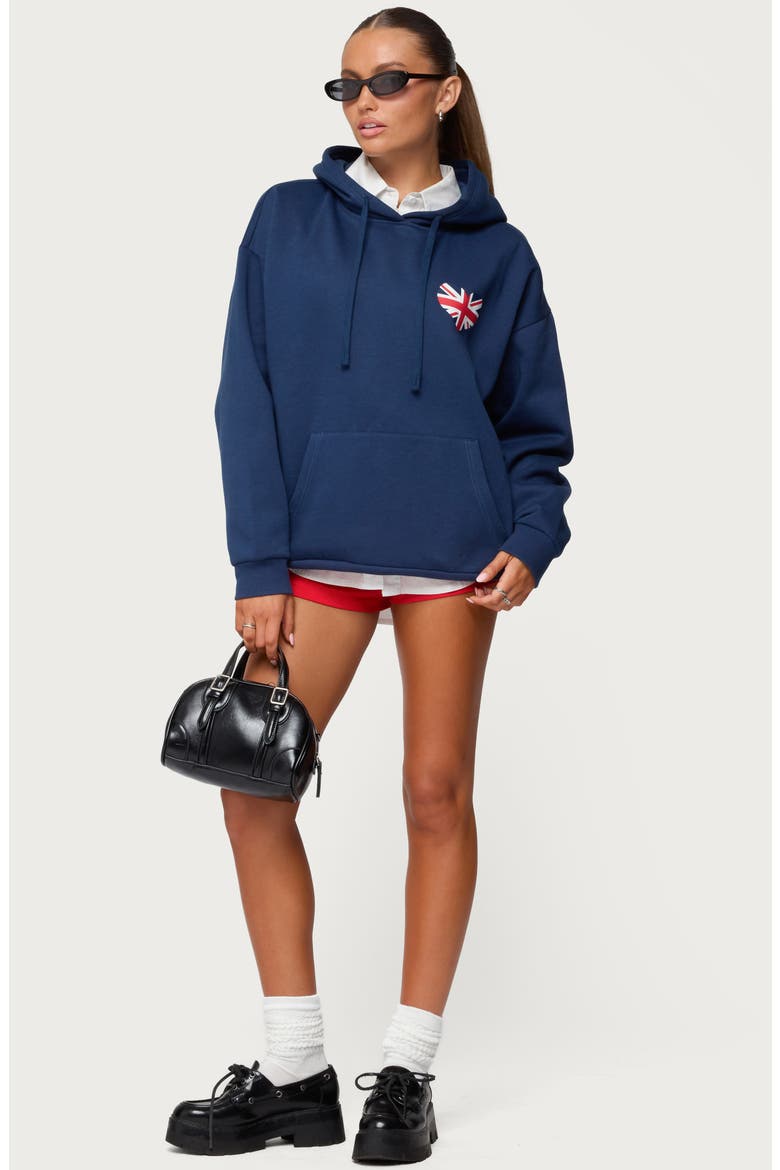 Love London Oversize Hoodie, Alternate, color, NAVY
