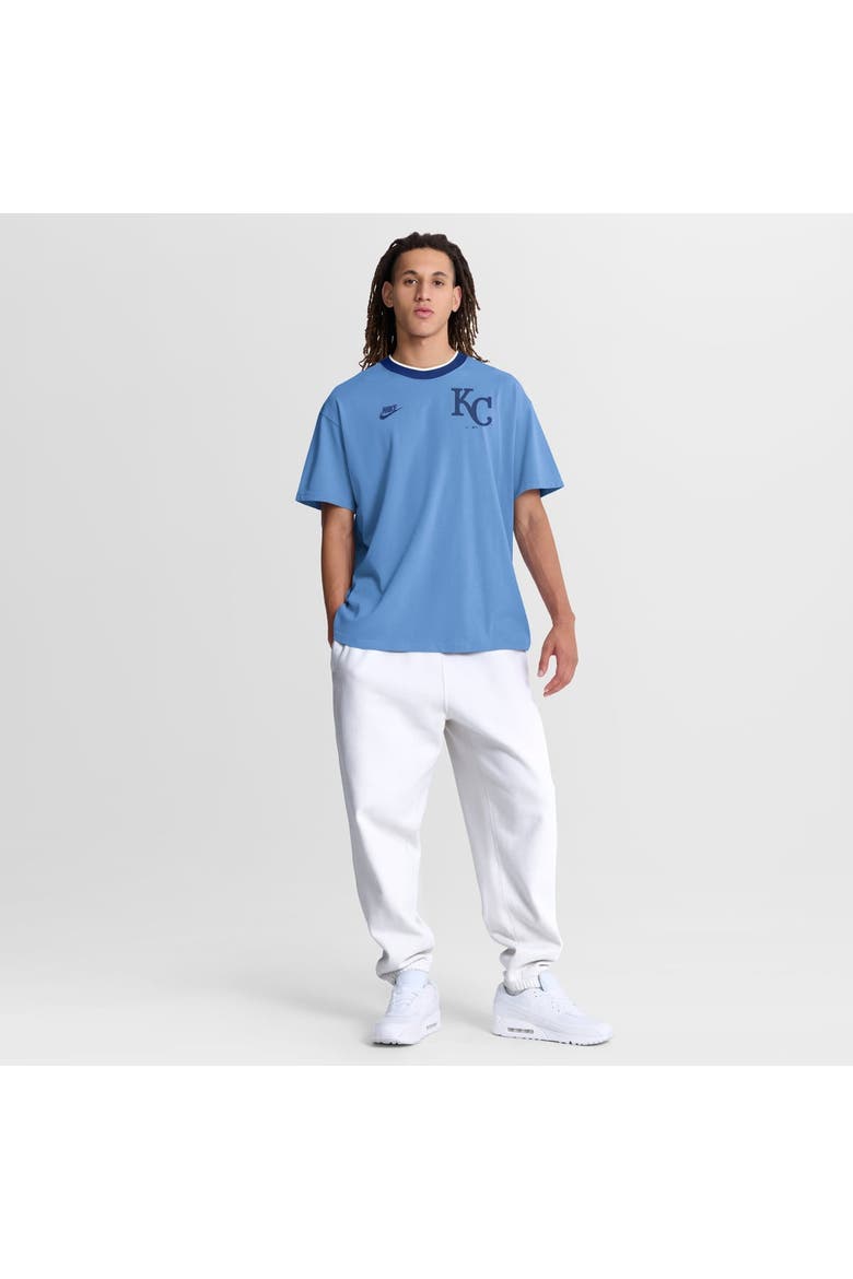Men's Nike Light Blue Kansas City Royals Cooperstown Collection Ringer T-Shirt, Alternate, color, Light Blue
