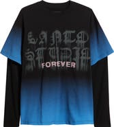 SANTO STUDIO Ryan Sheckler Edition Graphic Layered Long Sleeve Cotton T-Shirt