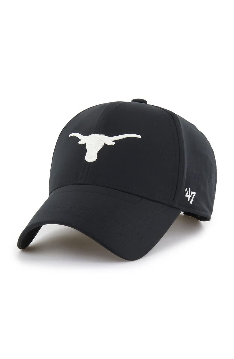 '47 Men's '47 Black Texas Longhorns Forward Vent MVP Adjustable Hat, Main, color, 