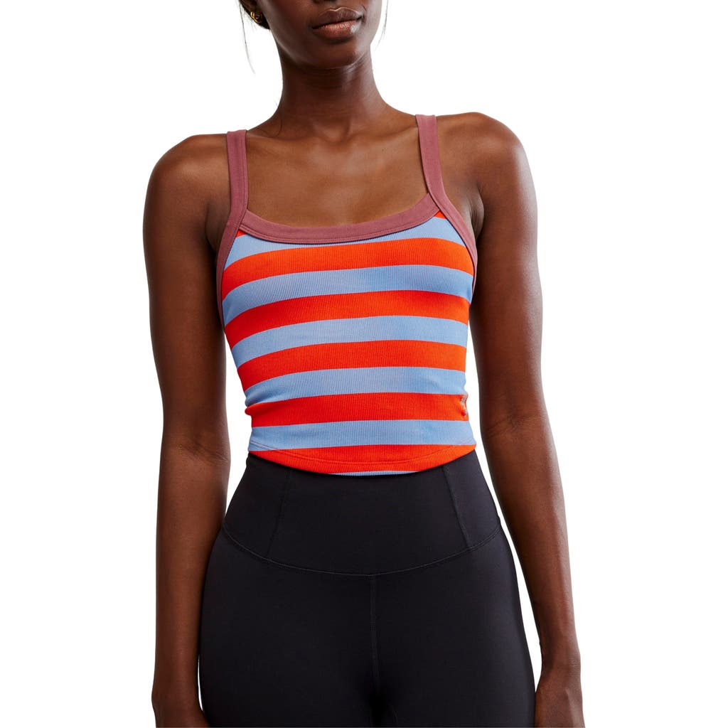 Free People Fp Movement All Clear Stripe Camisole In Scarlett