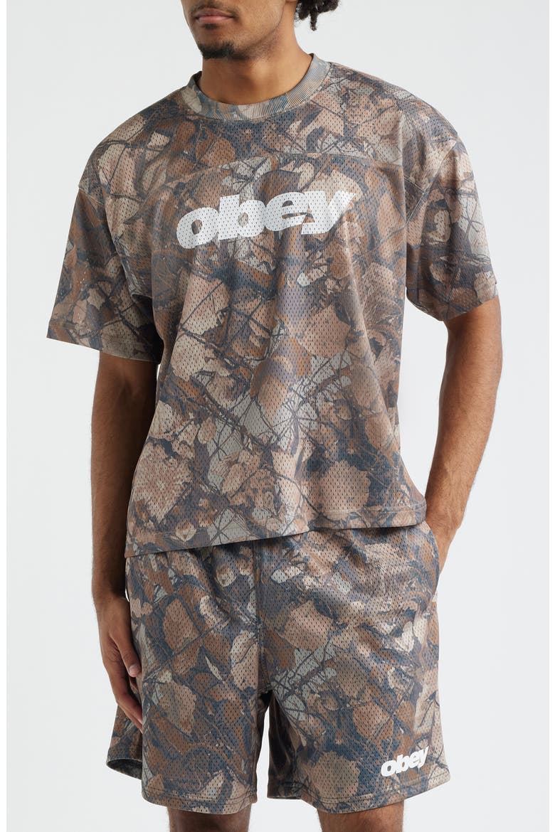 Logo Camouflage Practice Jersey, Main, color, FENCE CAMO