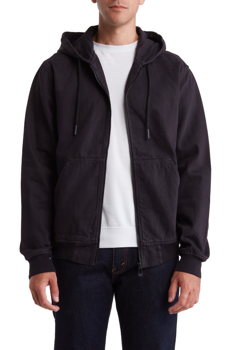 Tito Denim Zip Jacket, Main, color, BLACK
