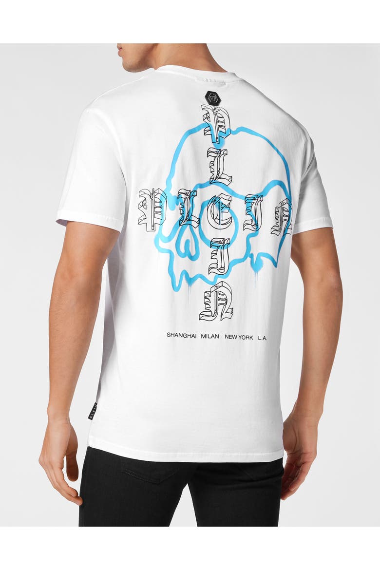 T-Shirt Round Neck Ss Wire Frame Men, Alternate, color, white