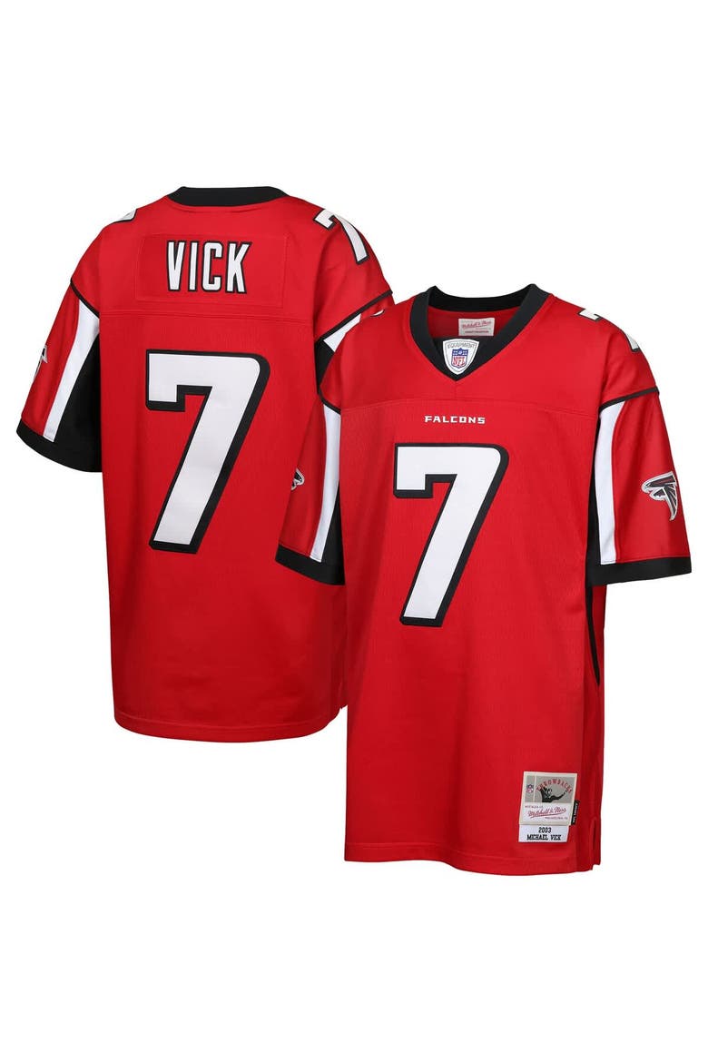 Youth Mitchell & Ness Michael Vick Red Atlanta Falcons 2003 Legacy Retired Player Jersey, Main, color, Red