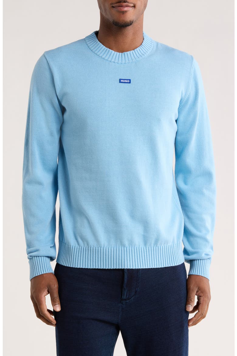 San Cosmo Long Sleeve Cotton T-Shirt, Main, color, LIGHT PASTEL BLUE