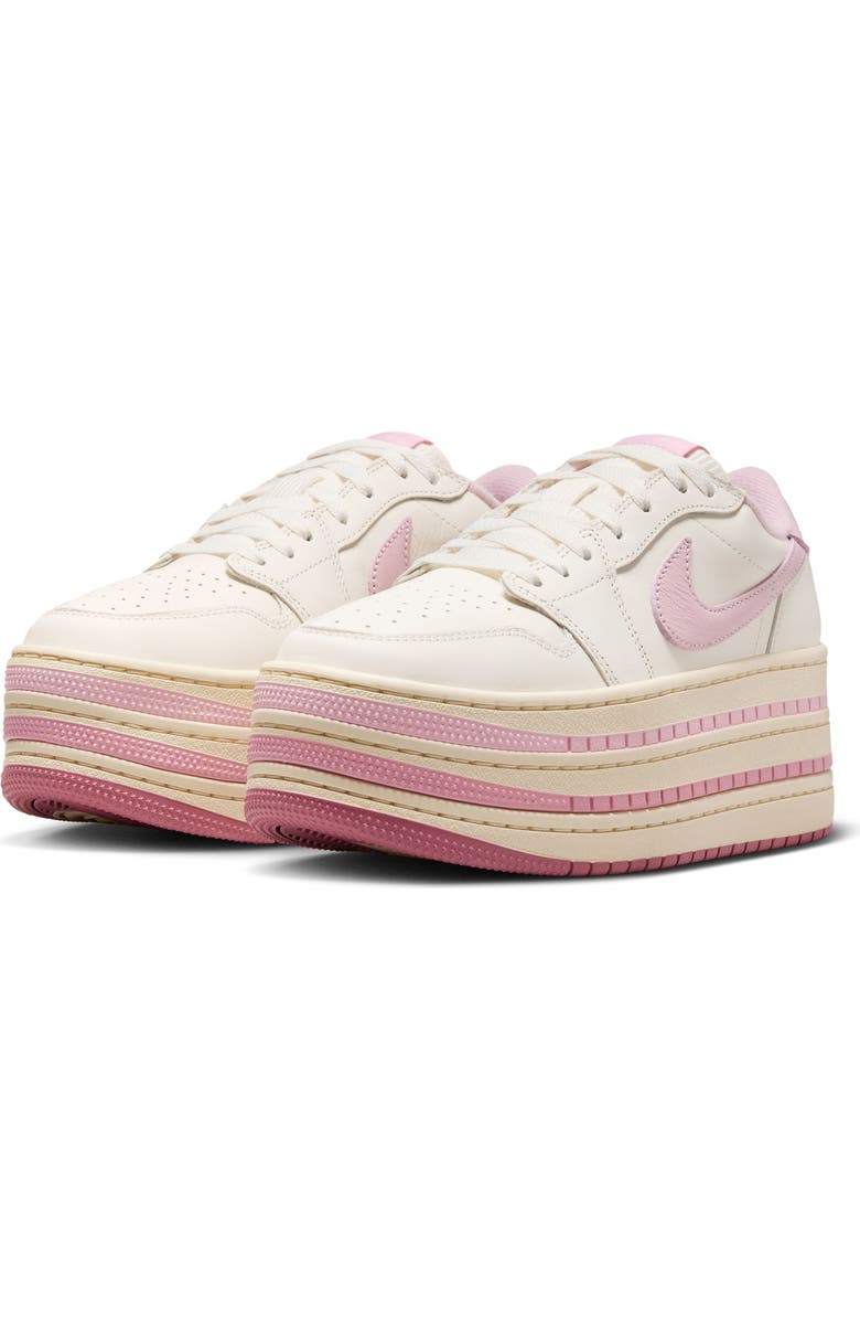 Jordan Air Jordan 1 Triple Platform Basketball Sneaker, Main, color, Pale Ivory/ Iced Carmine