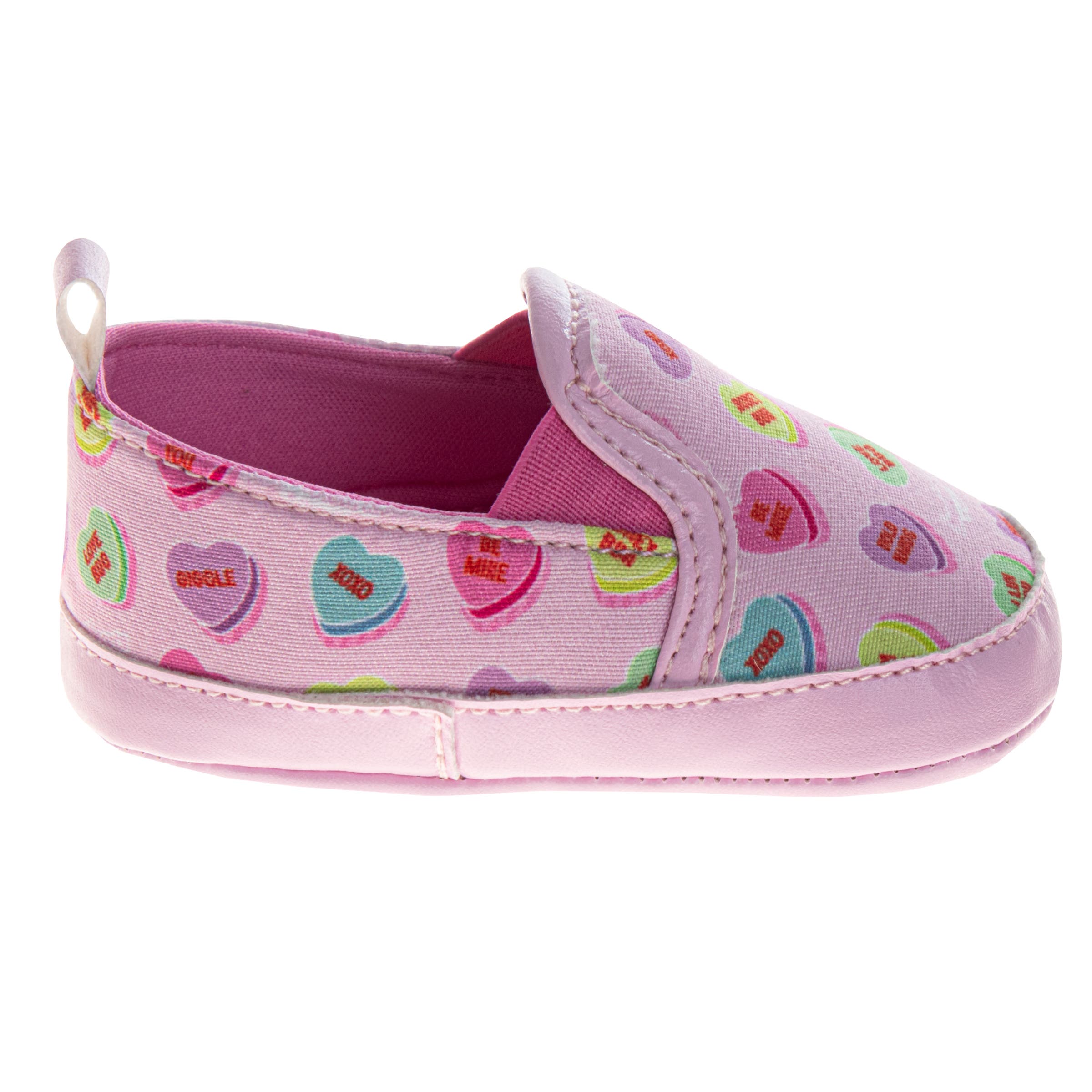 Conv. Hearts Slip-On Girls 1-5, Alternate, color, White Pink