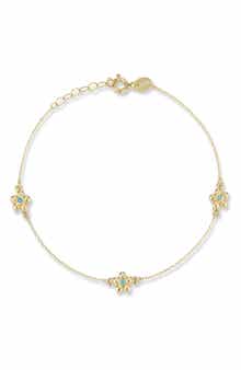 Ember Fine Jewelry 14K Gold Flower Station Bracelet