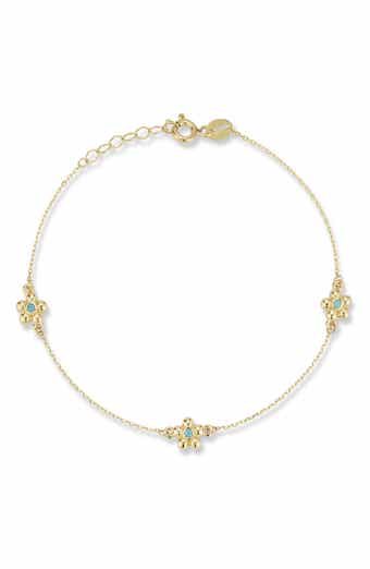 Ember Fine Jewelry 14K Gold Flower Station Bracelet