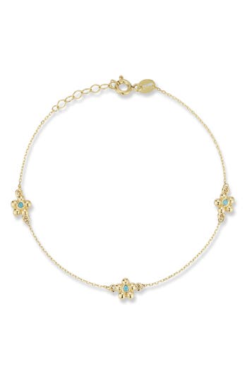 Ember Fine Jewelry 14k Gold Flower Station Bracelet