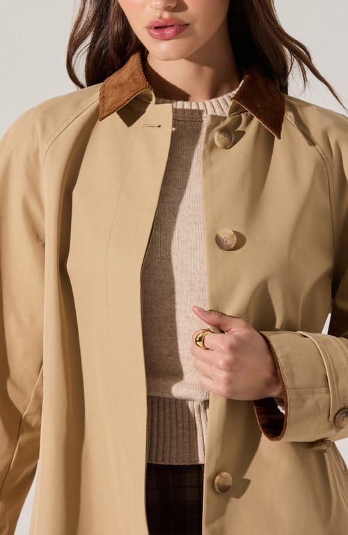 Astr The Label Raiden Swing Coat In Brown