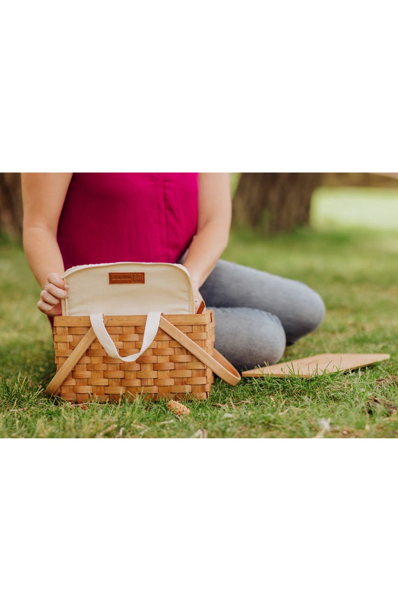 Picnic Time Poppy Picnic Basket, Alternate, color, Beige
