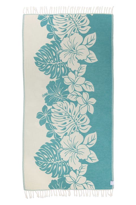 Hibiscus Flower Sand Resistant Organic Turkish Towel