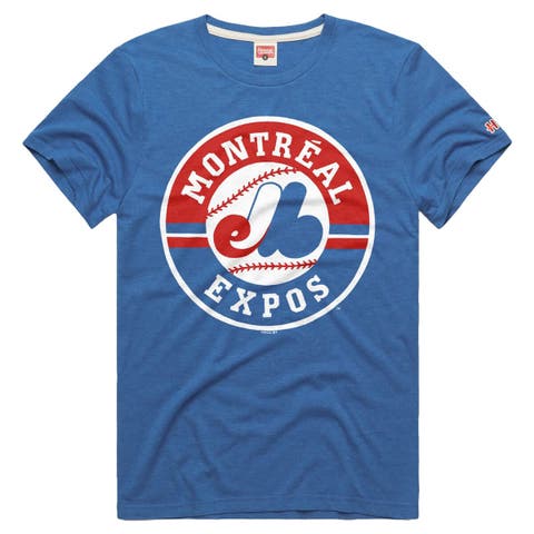 Men's Homage Royal Montreal Expos Tri-Blend Hyperlocal T-Shirt