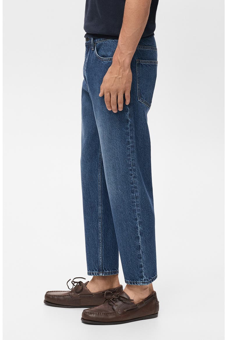 Crop Tapered Jeans, Alternate, color, DARK BLUE