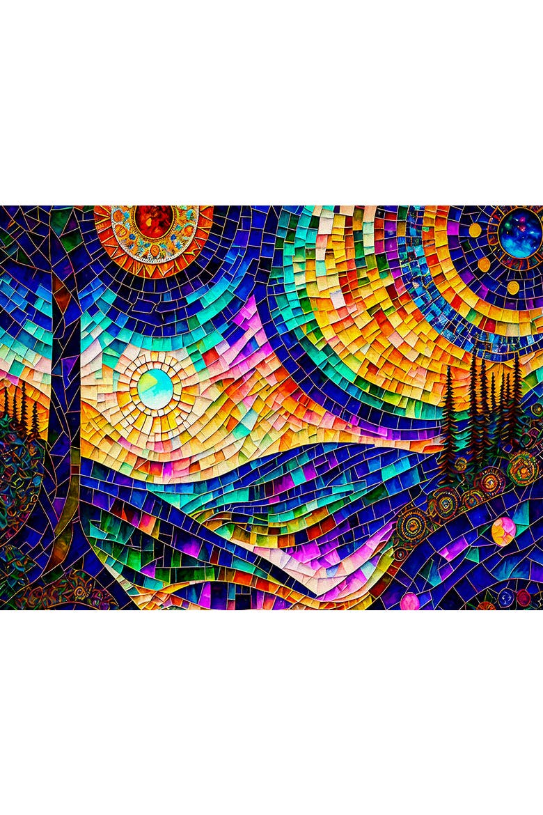 Psychedelic Sunday 1000 piece Jigsaw Puzzle for Adults, Alternate, color, Multicolor