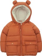 Rokka&Rolla Baby Fleece Lined Bear Puffer Jacket