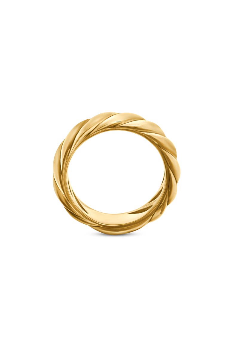 Sculpted Cable Band Ring in 18K Yellow Gold, Alternate, color, 18K YELLOW GOLD