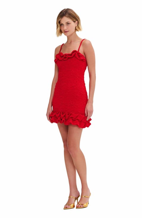 Papillon Jacquard Flutter Mini Dress