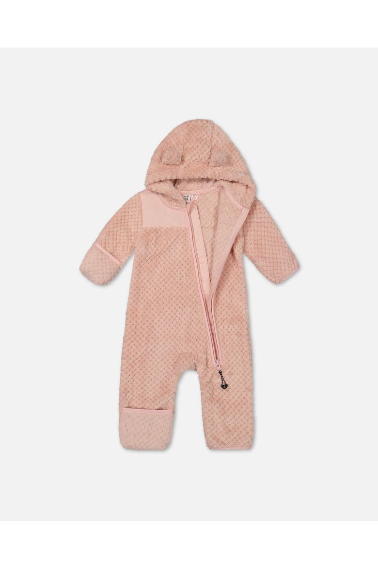 Baby Girl's Baby One Piece Plush Pink, Alternate, color, Zéphir