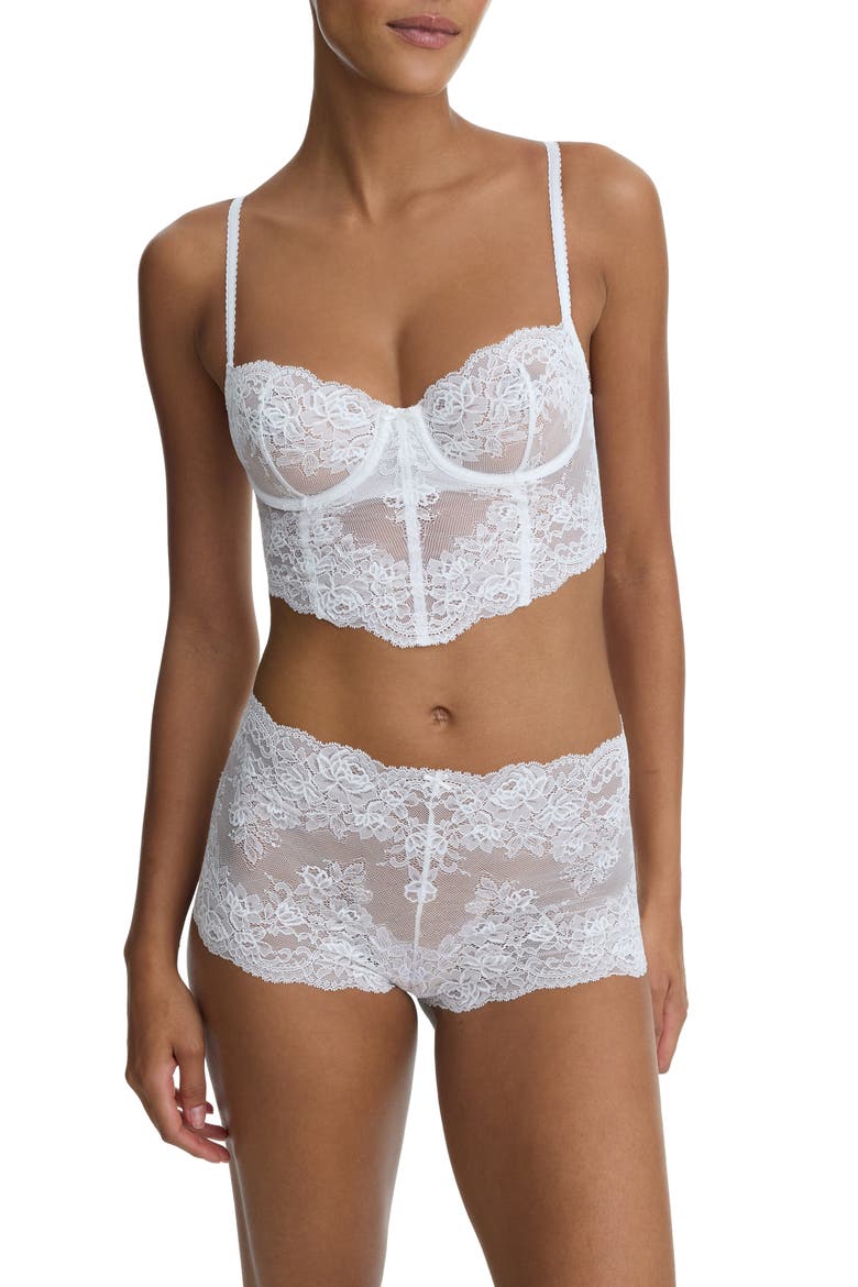 Captivate Lace Boyshorts, Alternate, color, WHITE
