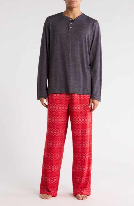 Pillow Talk Matching Family Fair Isle Henley Pajamas
