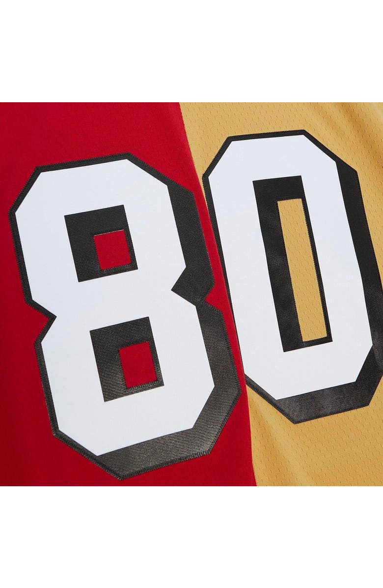 Mitchell & Ness Men's Mitchell & Ness Jerry Rice Scarlet/Gold San Francisco 49ers 1994 Split Legacy Replica Jersey, Alternate, color, 
