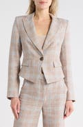Veronica Beard Hosanna Plaid Linen Dickey Jacket