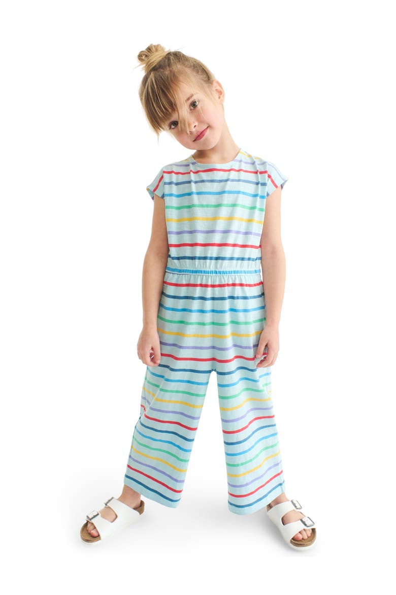 Kids Backyard Romper, Alternate, color, Saltwater Rainbow Stripe