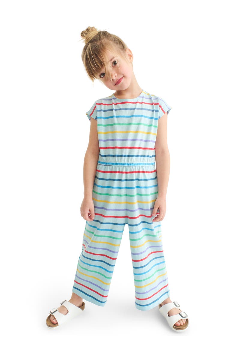Primary Kids Backyard Romper, Alternate, color, Saltwater Rainbow Stripe