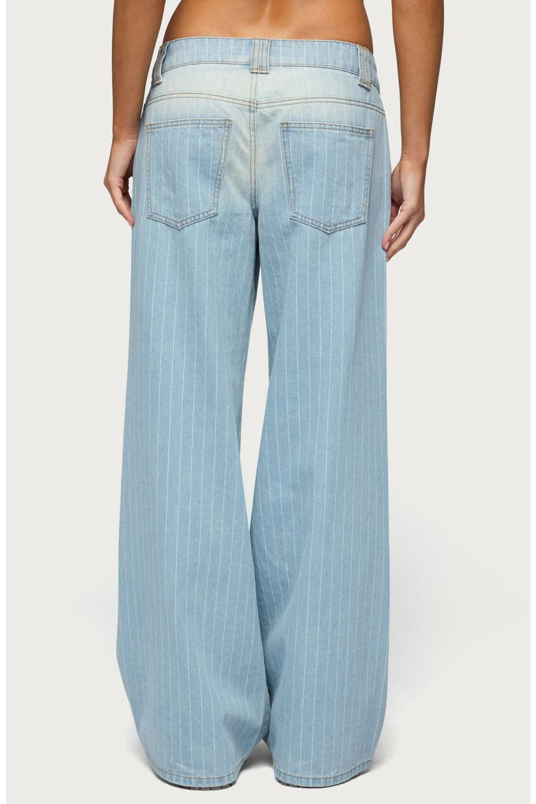 Cory Stripe Low Rise Wide Leg Jeans, Alternate, color, LIGHT-BLUE
