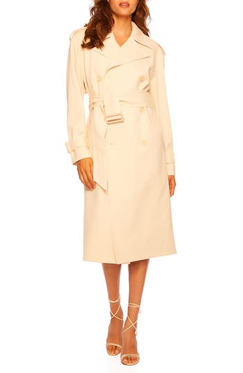 Susana Monaco Signature Stretch Trench Coat In Neutral