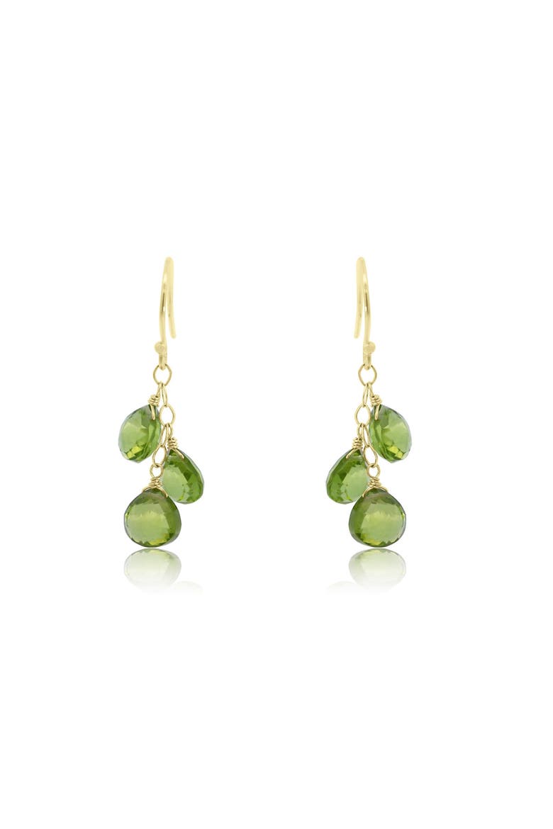 Peridot Bead Dangle Earrings, Alternate, color, Peridot