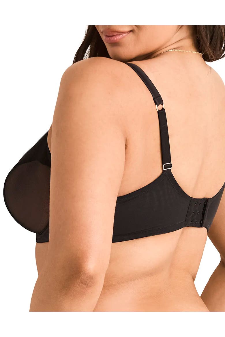 Brittani Unlined Balconette Bra, Alternate, color, Black