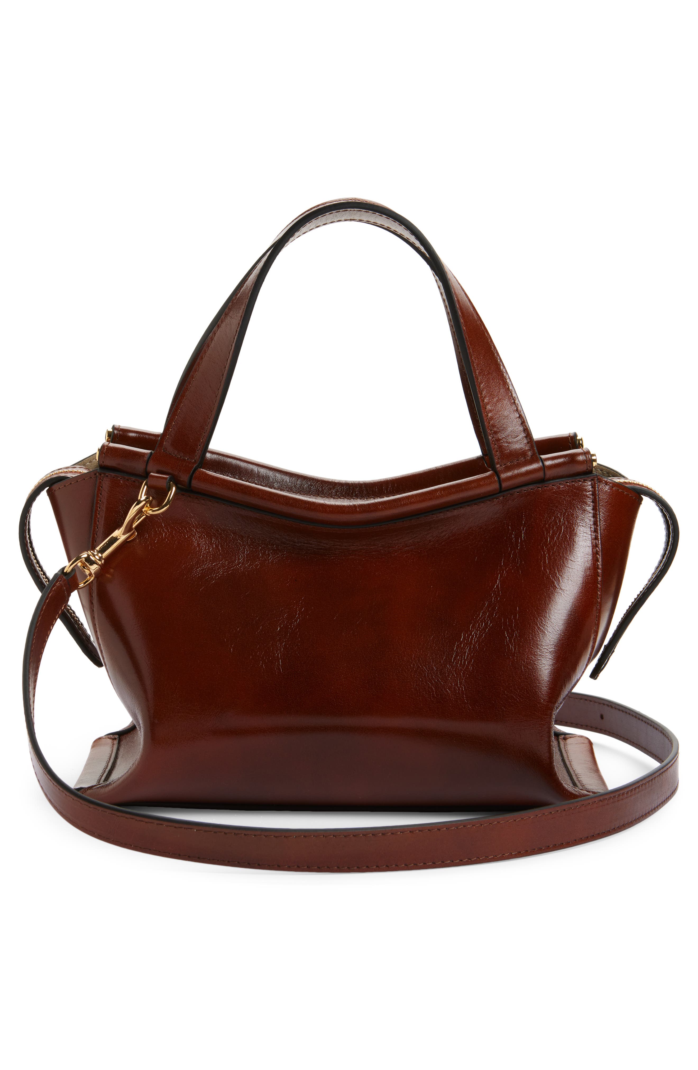 Wandler Ida Leather Top Handle Bag, Alternate, color, Palissander Glaze 1775