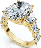 Bliss Diamond Certified 7 1/2Ct Laura Diamond Engagement Ring (5Ct Center) 14k Gold Lab Grown