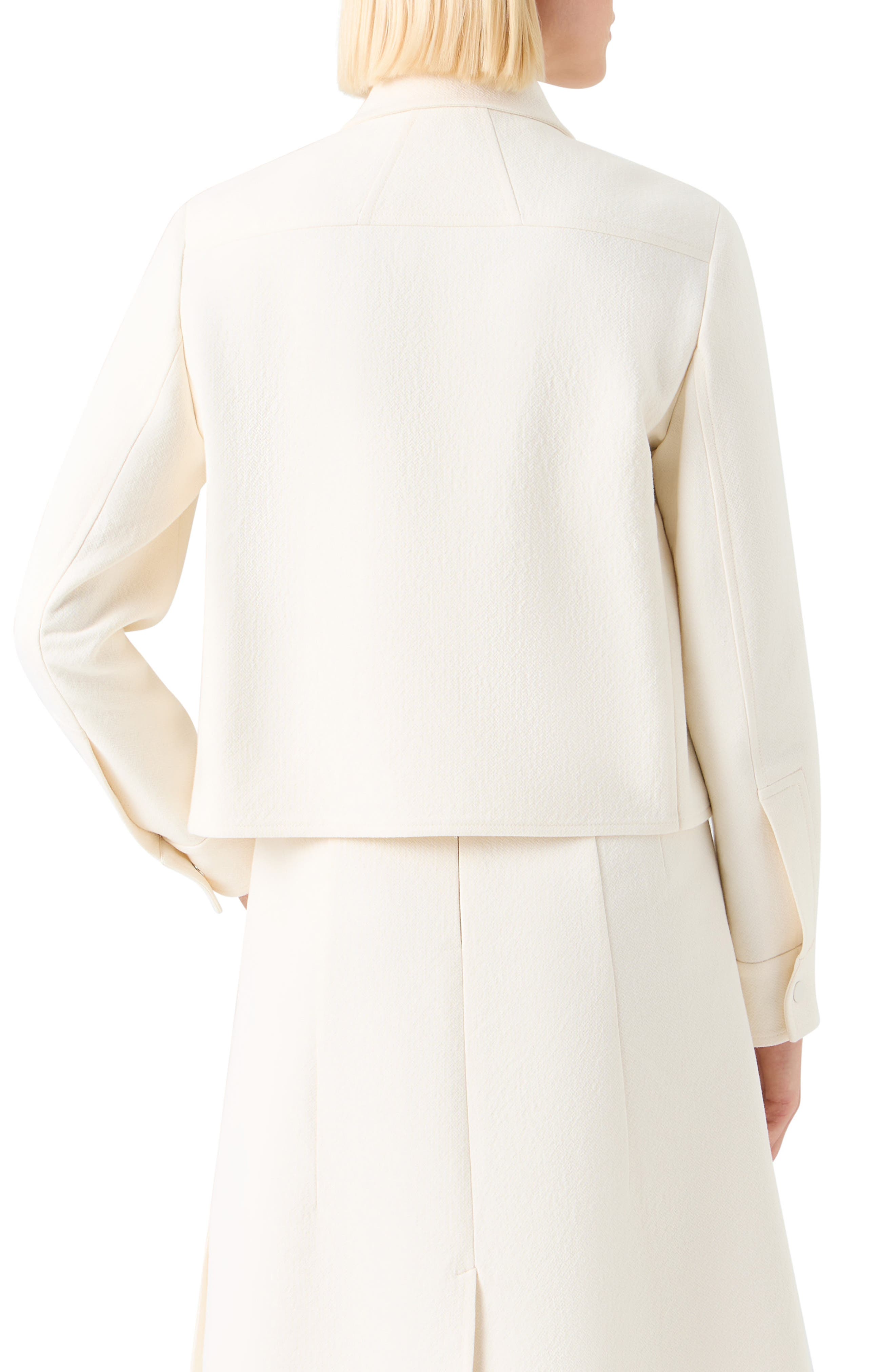 Talitha Crop Cotton & Silk Shirt Jacket - image 2