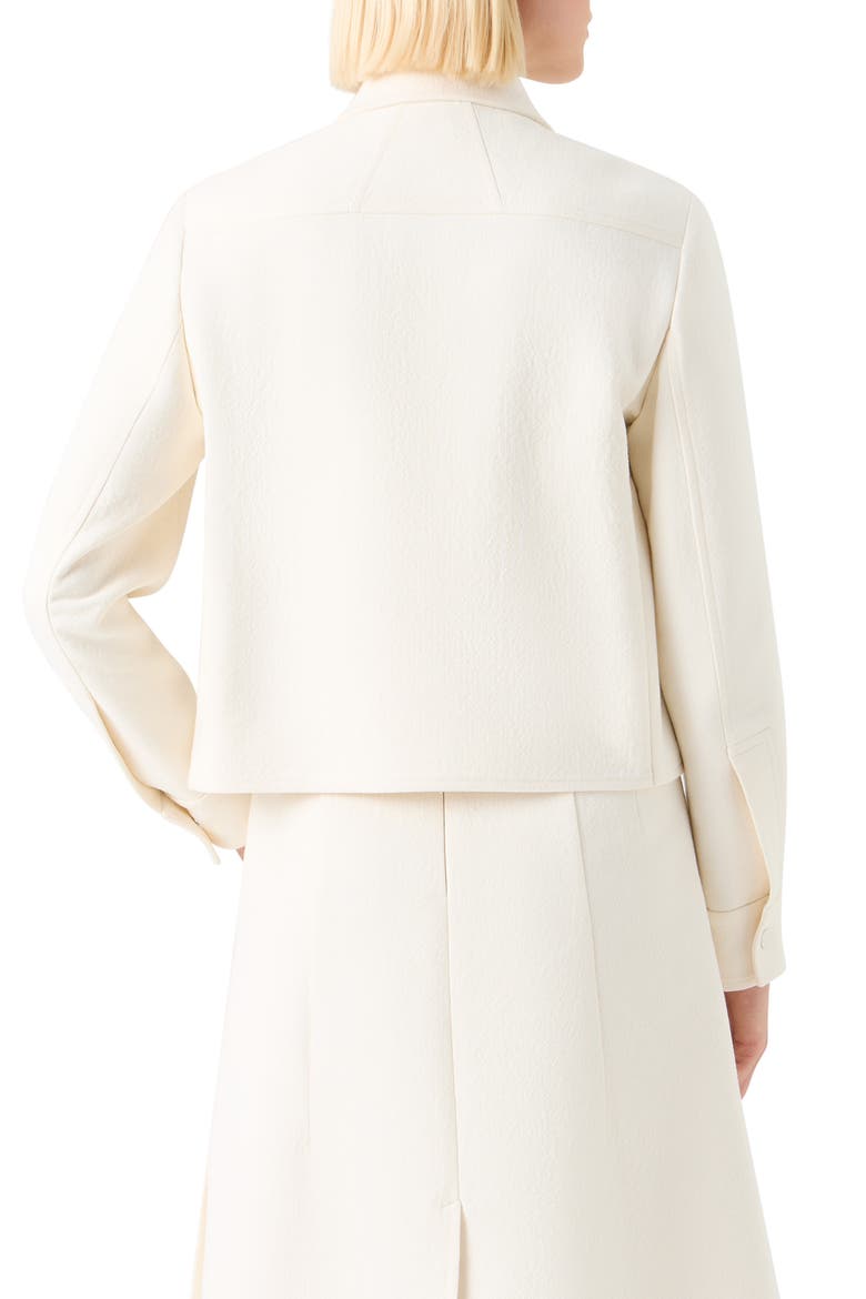 Talitha Crop Cotton & Silk Shirt Jacket, Alternate, color, ECRU