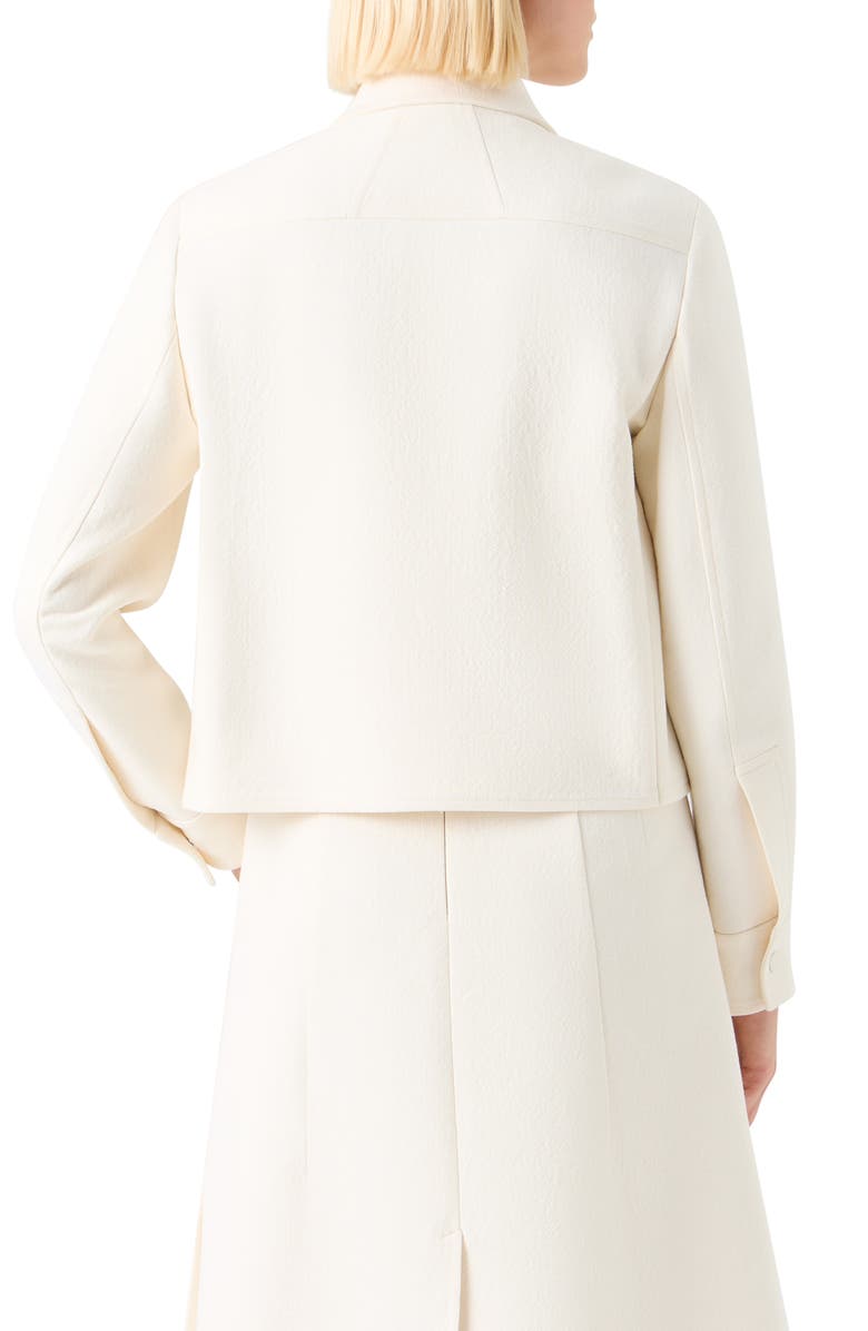Akris Talitha Crop Cotton & Silk Shirt Jacket, Alternate, color, Ecru